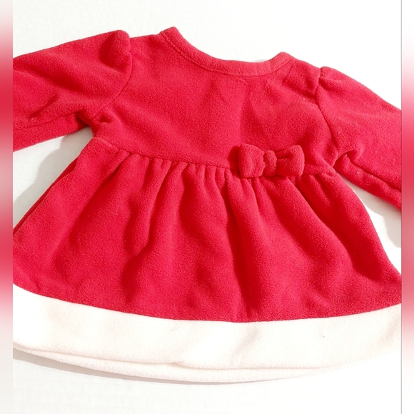 ⭐️5/$25 Carters Baby Girls Red White Warm Dress/Top Christmas Santa Newborn - Picture 2 of 6